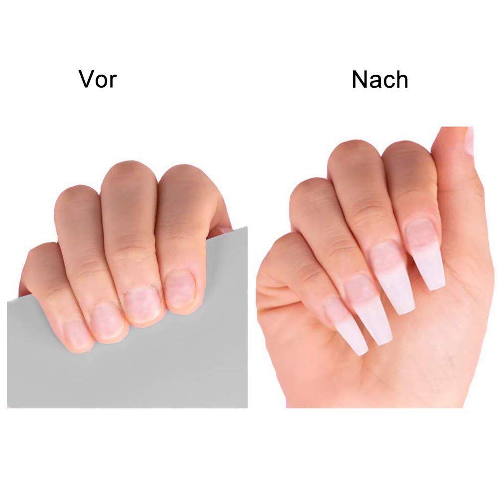 zggzerg Kunstfingernägel 1000 Stück Künstlich Nagelspitze, Halbbedeckte Französisch Nagelspitze, 1000-tlg.