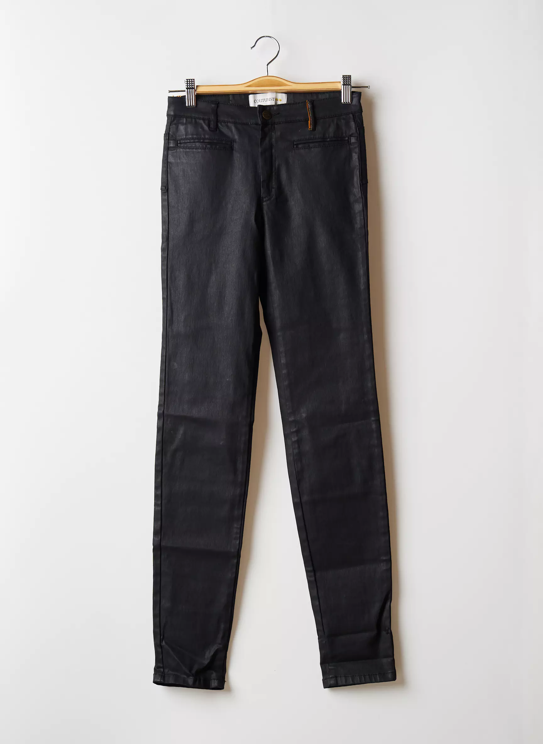 Couturist Pantalons Slim Femme couleur noir