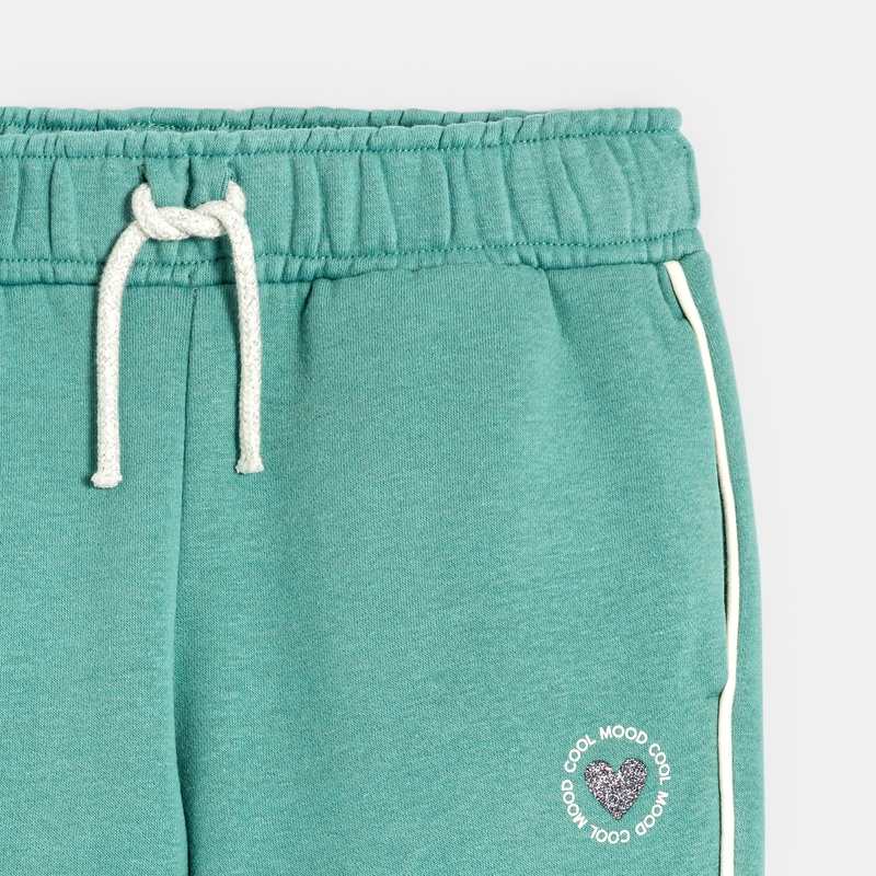 Pantalon de jogging uni vert fille