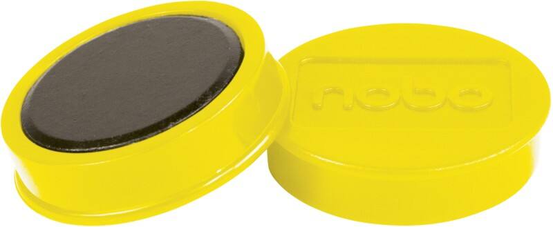 Nobo Whiteboard-Magnete Gelb 2.5 kg Tragfähigkeit 38 mm 10 Stück