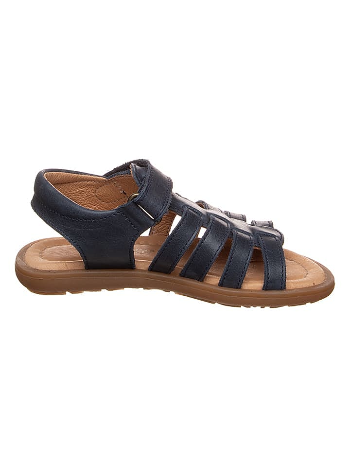 POM POM Leder-Sandalen in Dunkelblau günstig kaufen 27