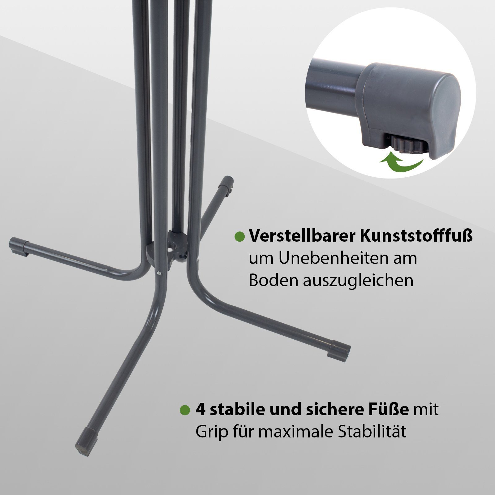 TRUTZHOLM Stehtisch Set Stehtisch klappbar Ø 80 cm & Husse Tischdecke bügelfrei für Gastro (Set aus Stehtisch und Husse)