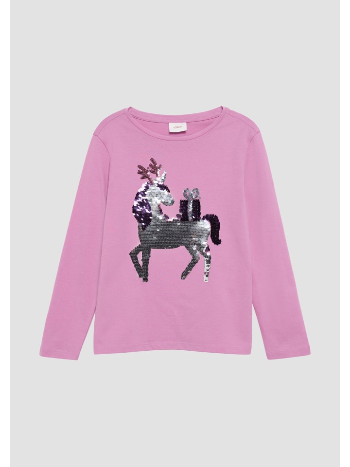 s.Oliver T-Shirt langarm in Pink günstig kaufen