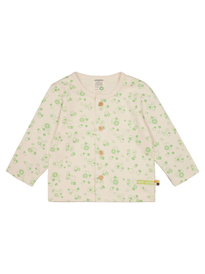 loud   proud Cardigan in Beige/ Grün günstig kaufen