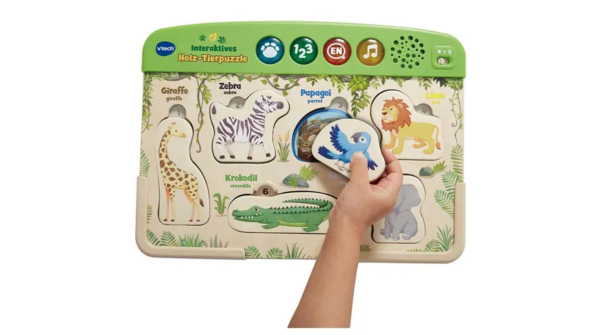 VTech - Baby - Interaktives Holz-Tierpuzzle