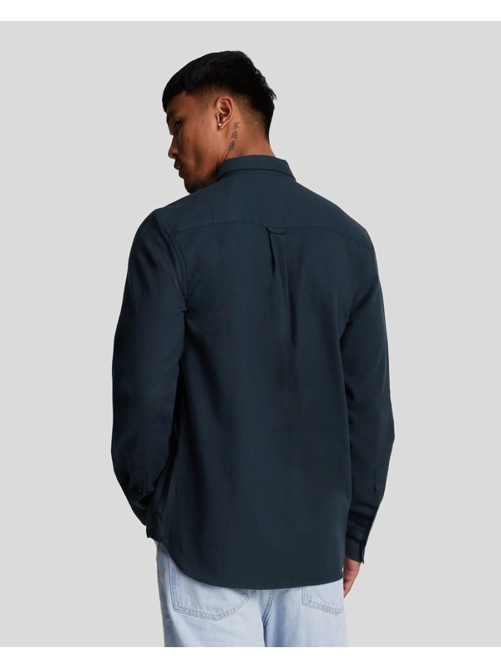Lyle & Scott Langarmhemd in Dunkelblau günstig kaufen S