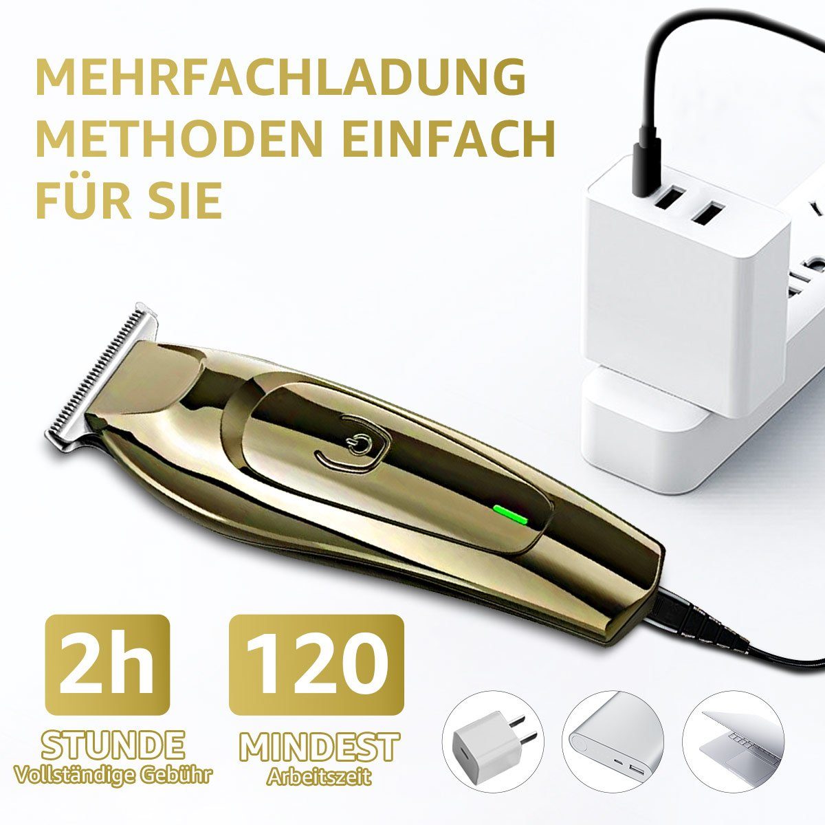 LifeImpree Haarschneider Profi Haarschneidemaschine, 0 Pitch Design