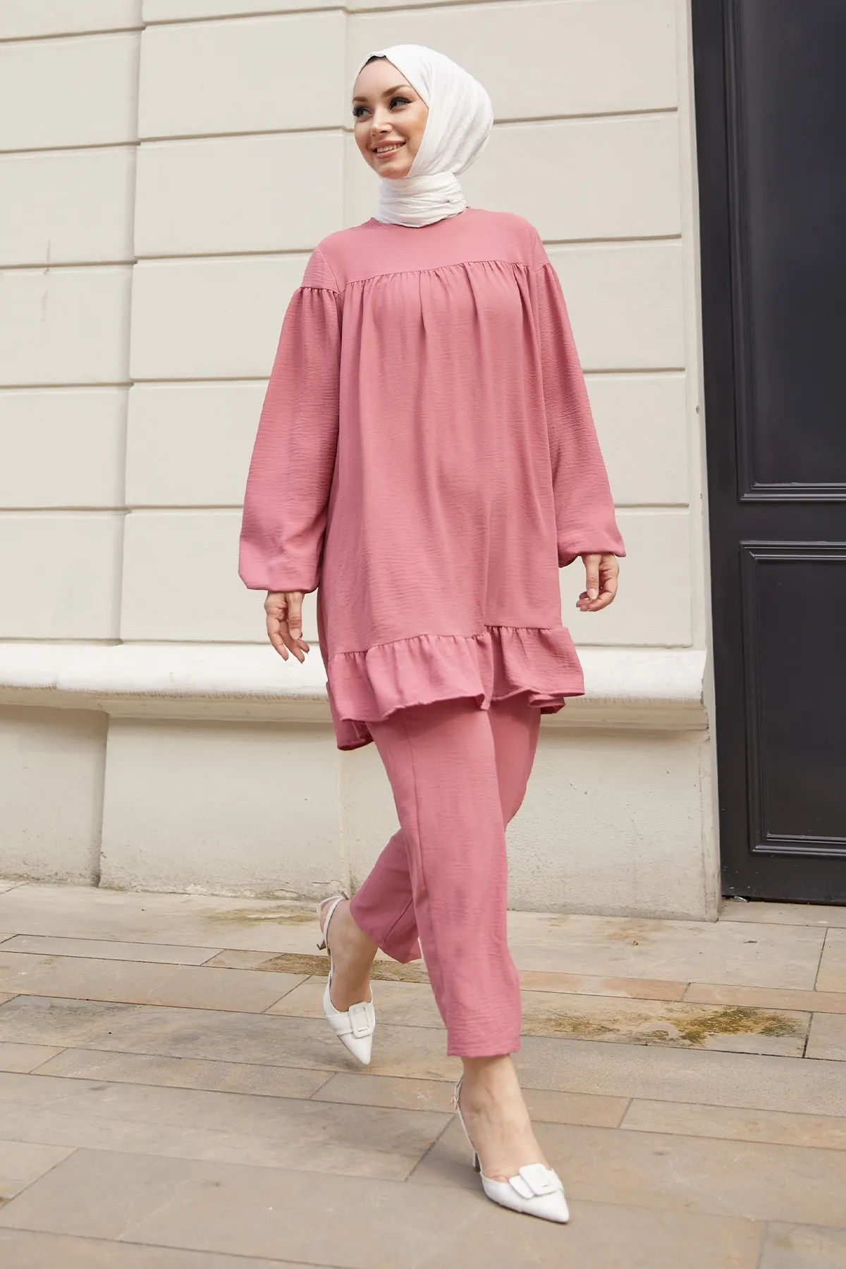 InStyle  Lively Rock-Rüschen-Doppelset – Rosa