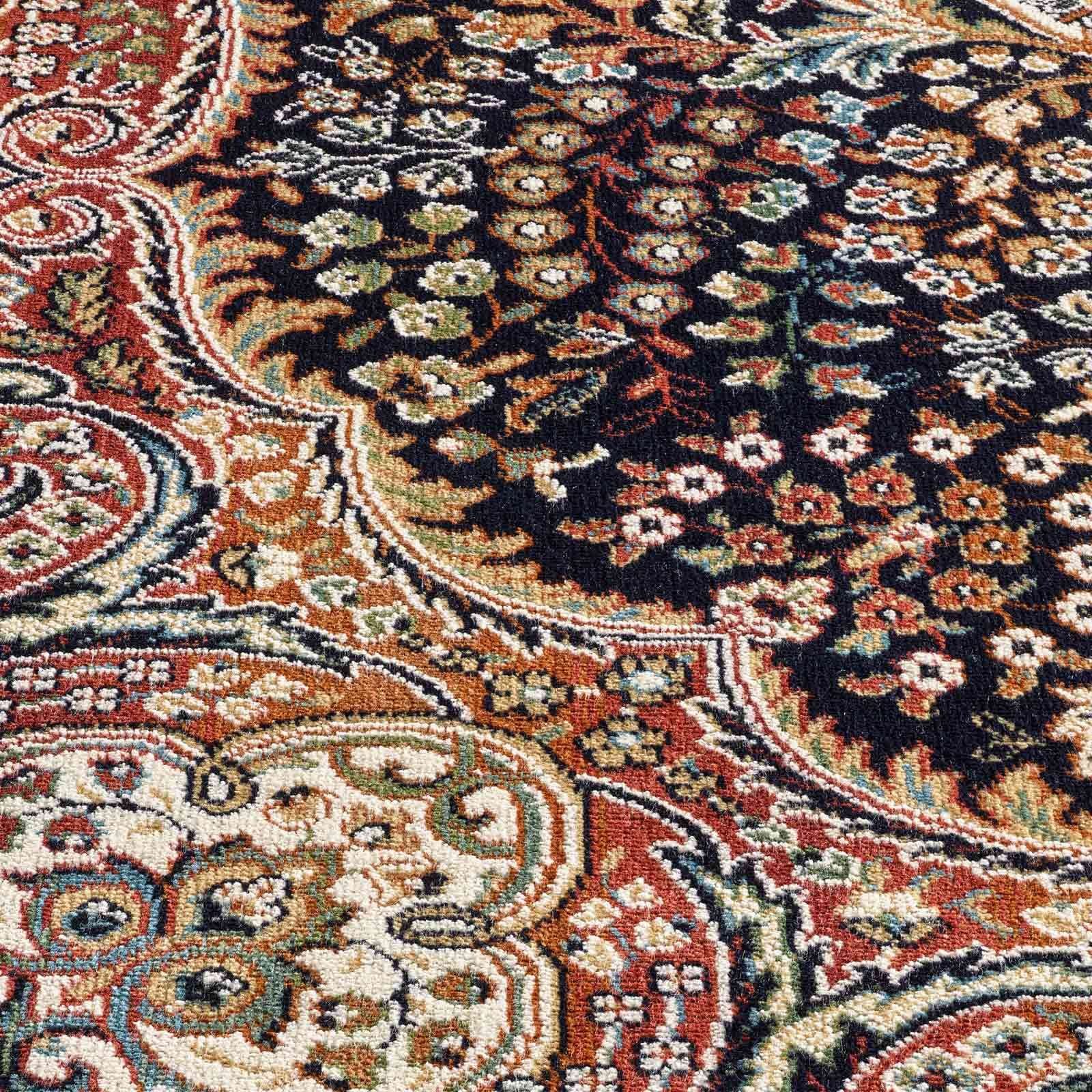Teppich Palazzo Royal Lilian, TaraCarpet, rechteckig, Höhe: 6 mm, Lilian Seiden Optik blau Wohnzimmer Schlafzimmer Esszimmer 67x105