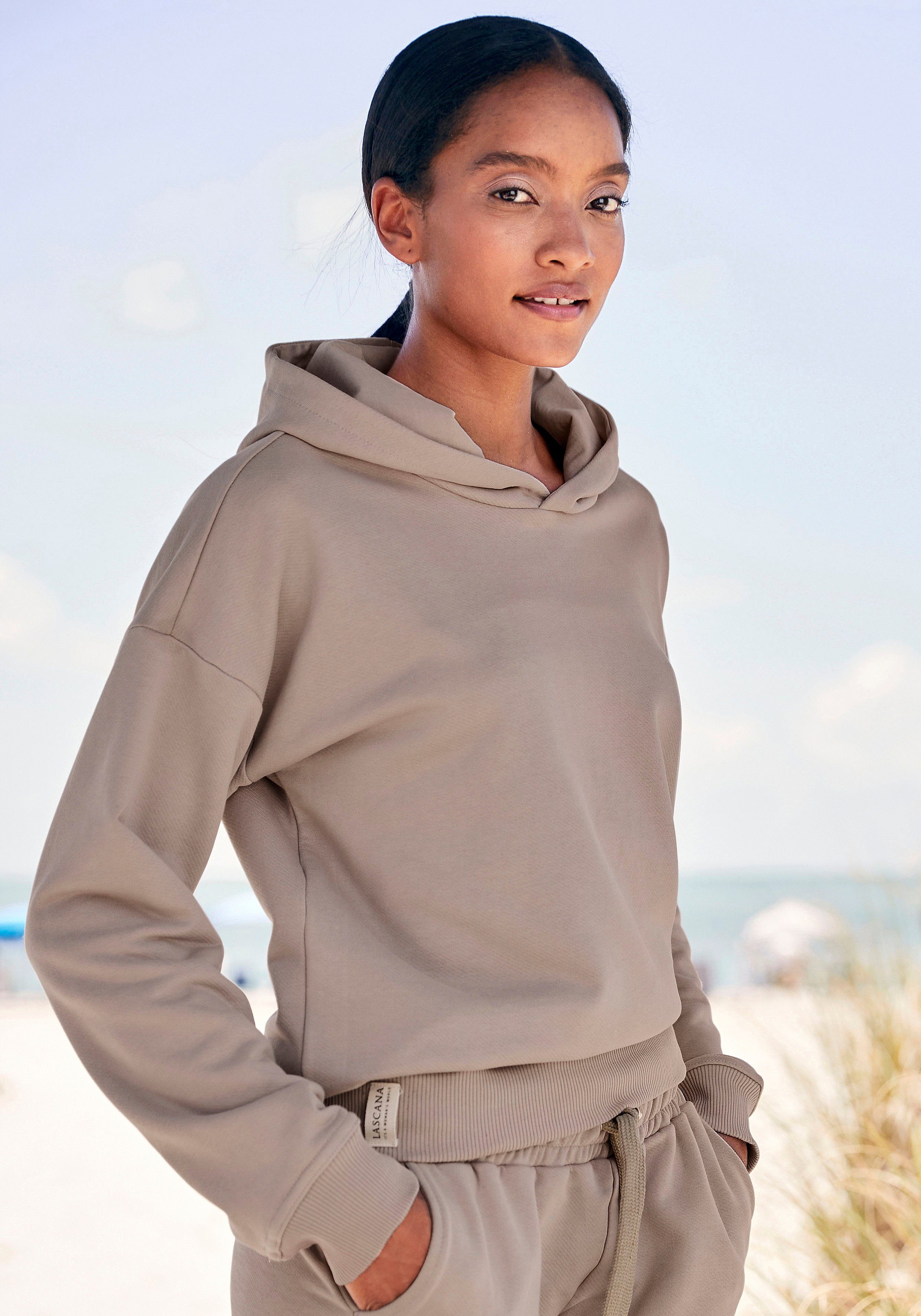 LASCANA Hoodie aus organischer Baumwolle, Loungewear, Loungeanzug, Hoodie
