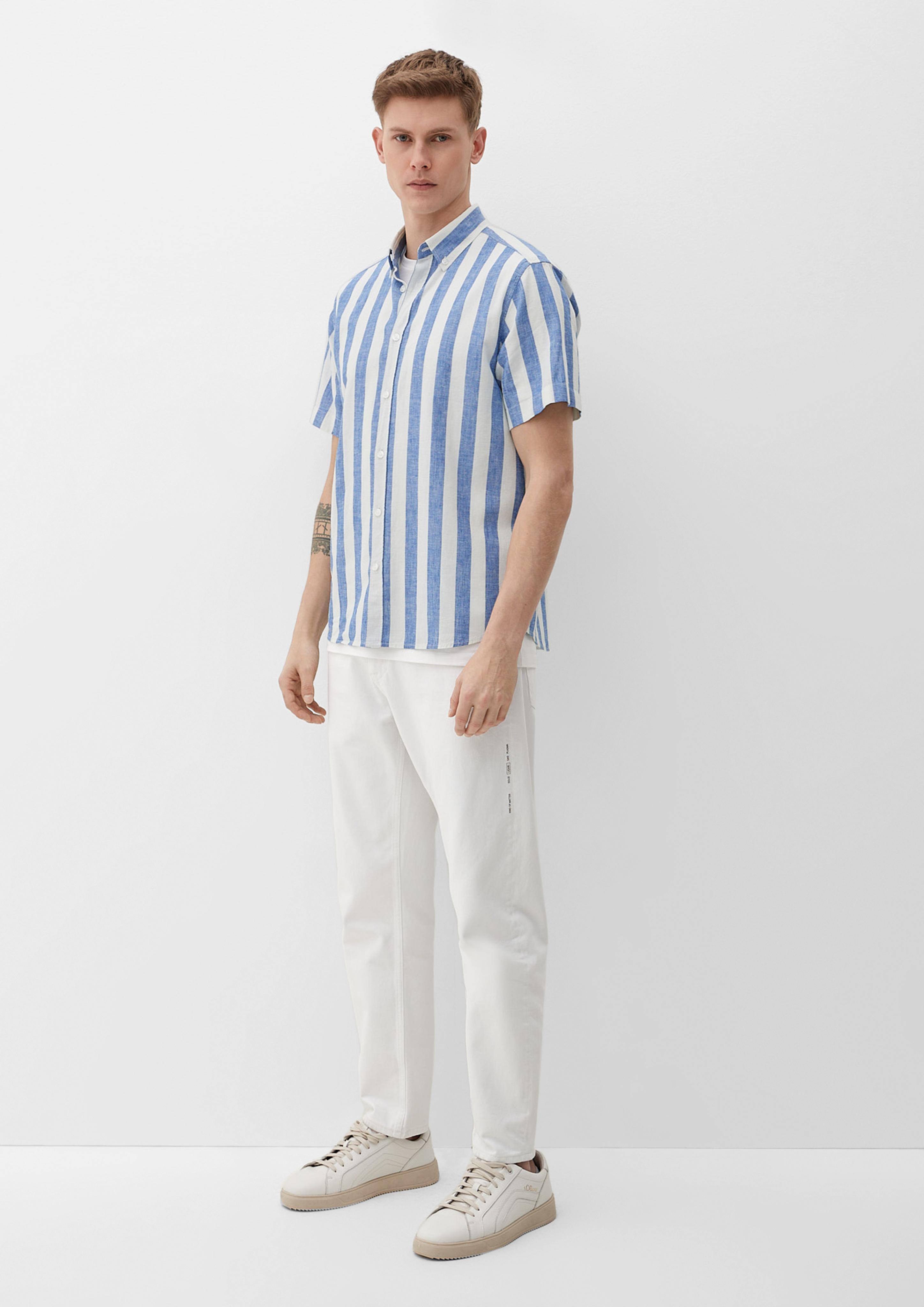 Regular: Button Down-Hemd aus Leinenmix  2130997-55G5