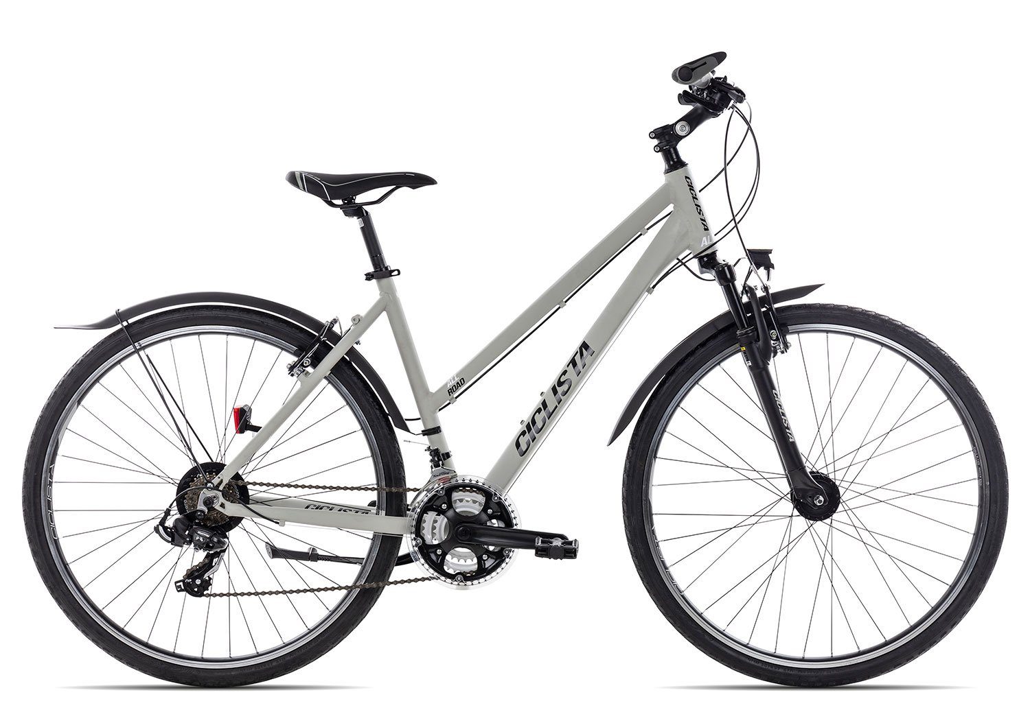 Ciclista Crossrad All Road Trapez, 21 Gang Shimano Tourney 21 Schaltwerk, Kettenschaltung, Crossbike 28 Zoll weiß