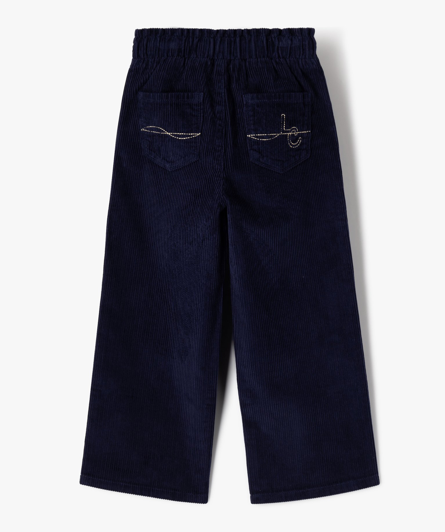Pantalon large en velours ctelé fille - LuluCastagnette marine | GEMO