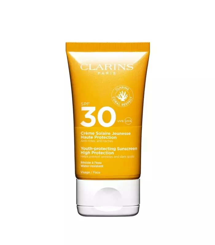 CRÈME SOLAIRE JEUNESSE HAUTE PROTECTION VISAGE SPF30 Crème Solaire Anti-rides, anti-taches