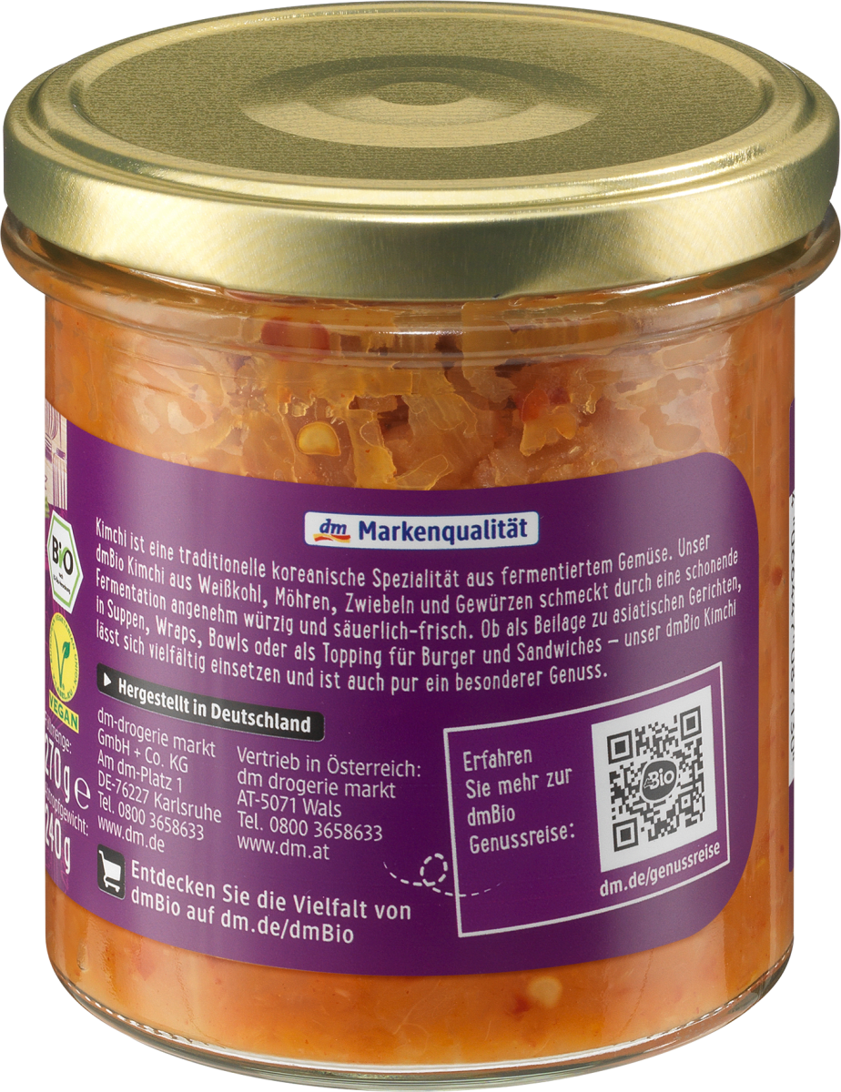 Kimchi, fermentiertes Gemüse, 270 g
