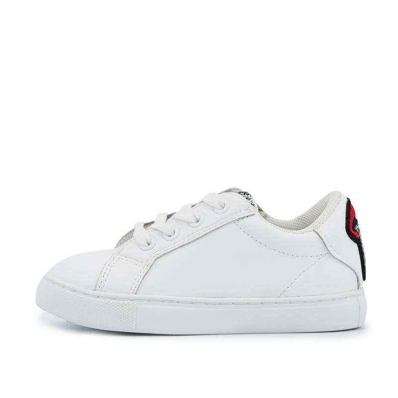 Baskets en cuir Mini Simone glitter tongue