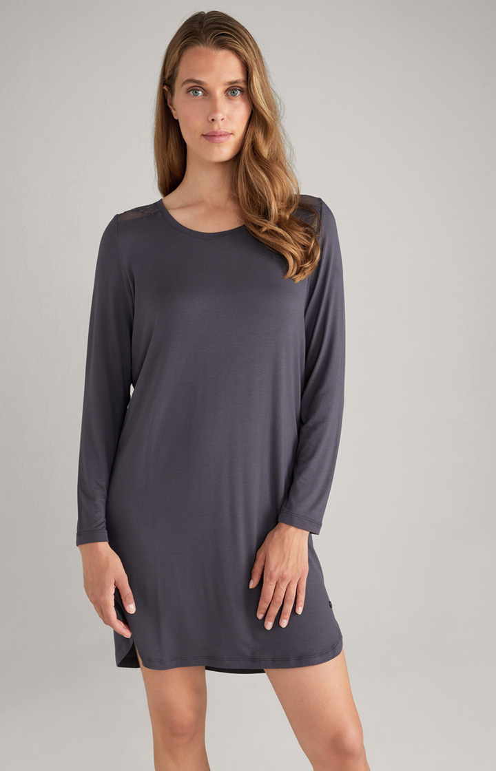 Lounge-Longshirt in Anthrazit