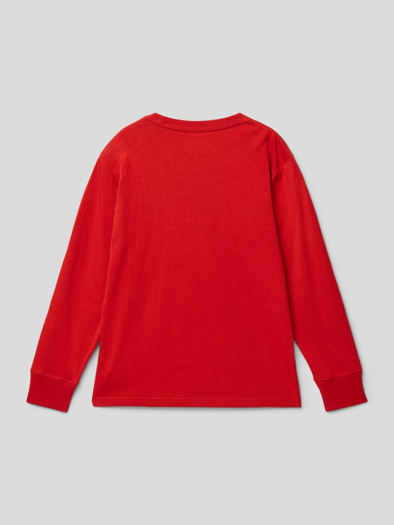 Pullover mit Logo-Stitching in orange