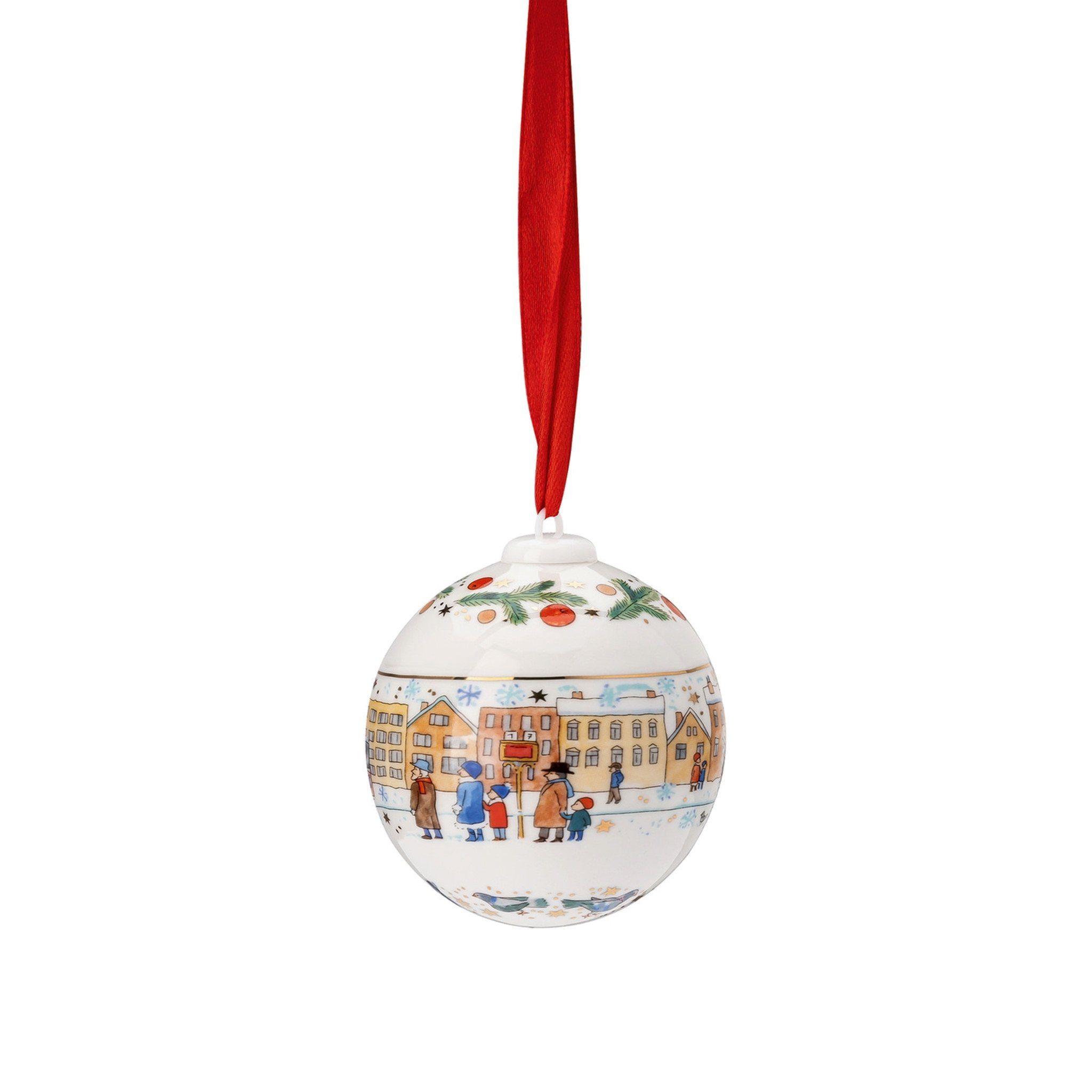 Hutschenreuther Christbaumschmuck Porzellankugel Weihnachtskugel 2023 in OVP - 2023 - 1 Stück (1-tlg), Sammelobjekt mit OVP (Originalverpackung)