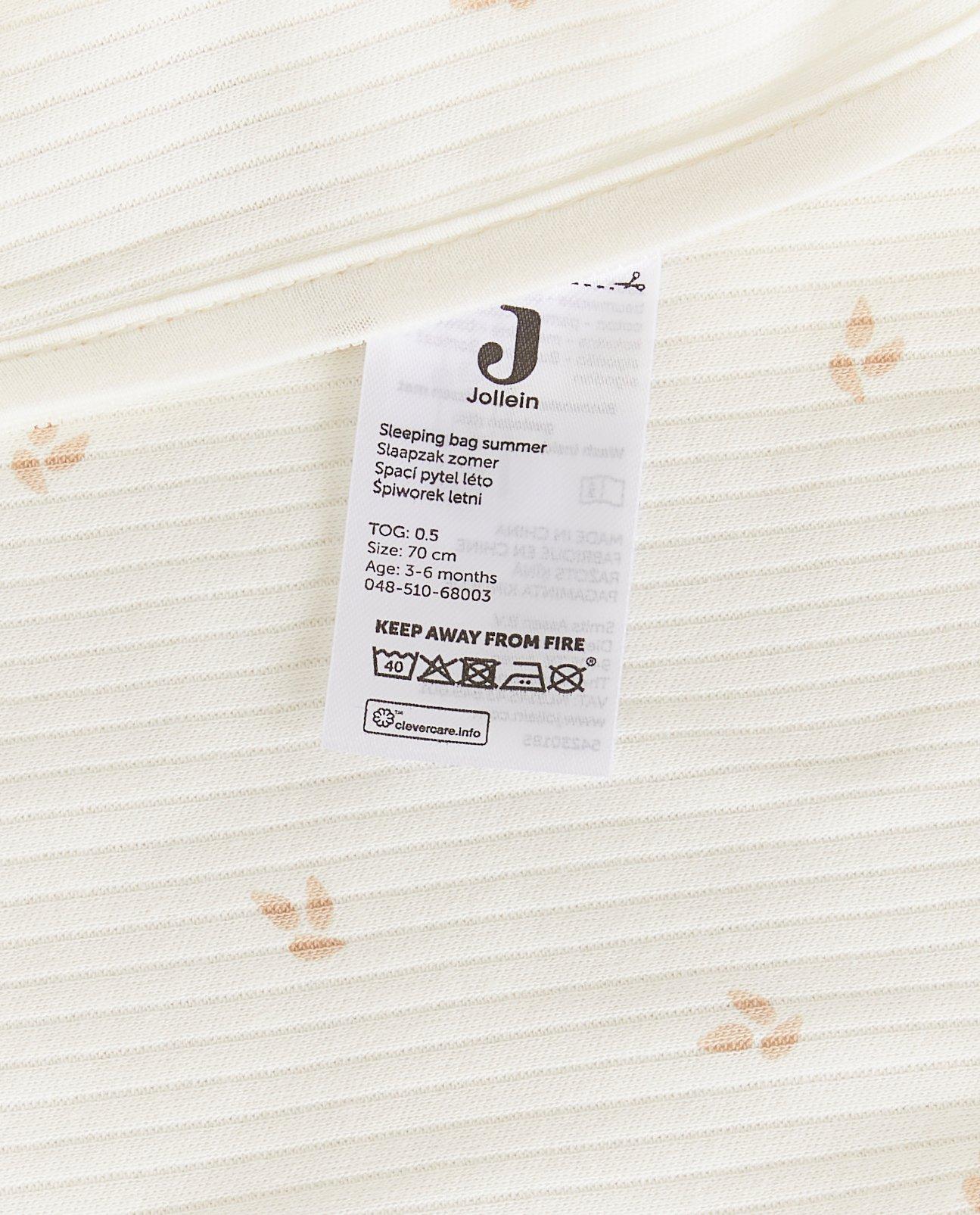 Jollein hálózsák finom bordázattal (70 cm), TOG 0.5 fehér