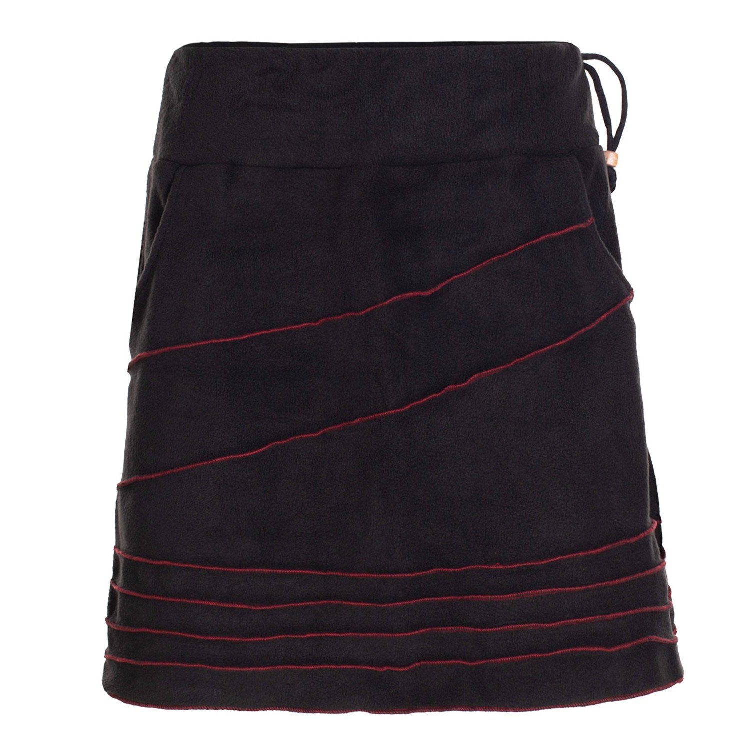 Vishes Minirock Thermorock warmer Damen Winterrock kurz Minirock aus ECO-Fleece Hippie, Goa, Retro Style