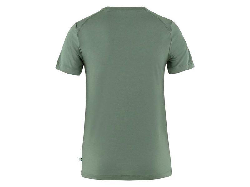 Fjällräven Abisko Wool Fox SS Patina Green Damen T-shirt