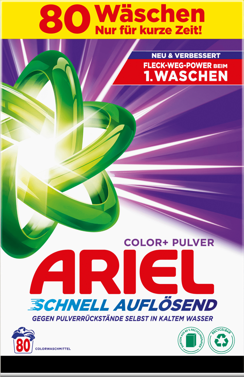 Colorwaschmittel Pulver, 80 Wl