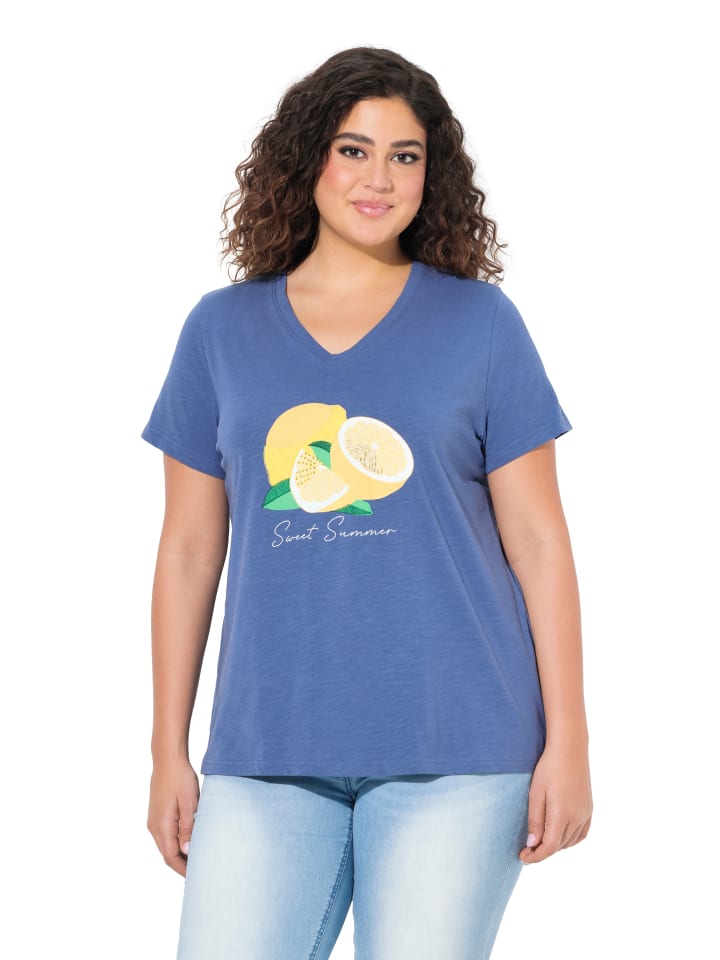 Ulla Popken Shirt in atlantikblau günstig kaufen