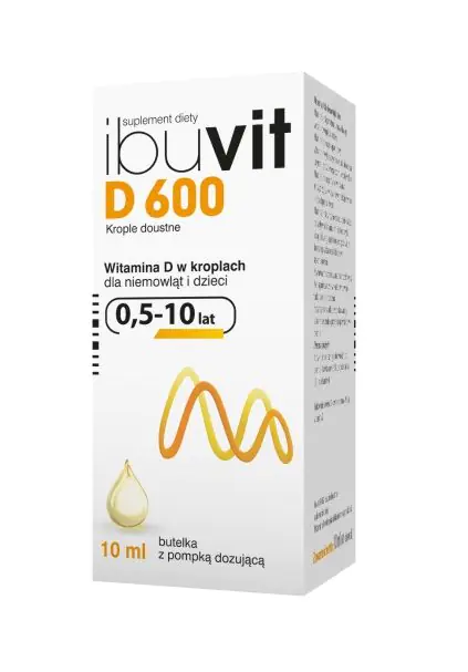 Ibuvit D 600, vitaminas D kūdikiams ir vaikams, geriamieji lašai