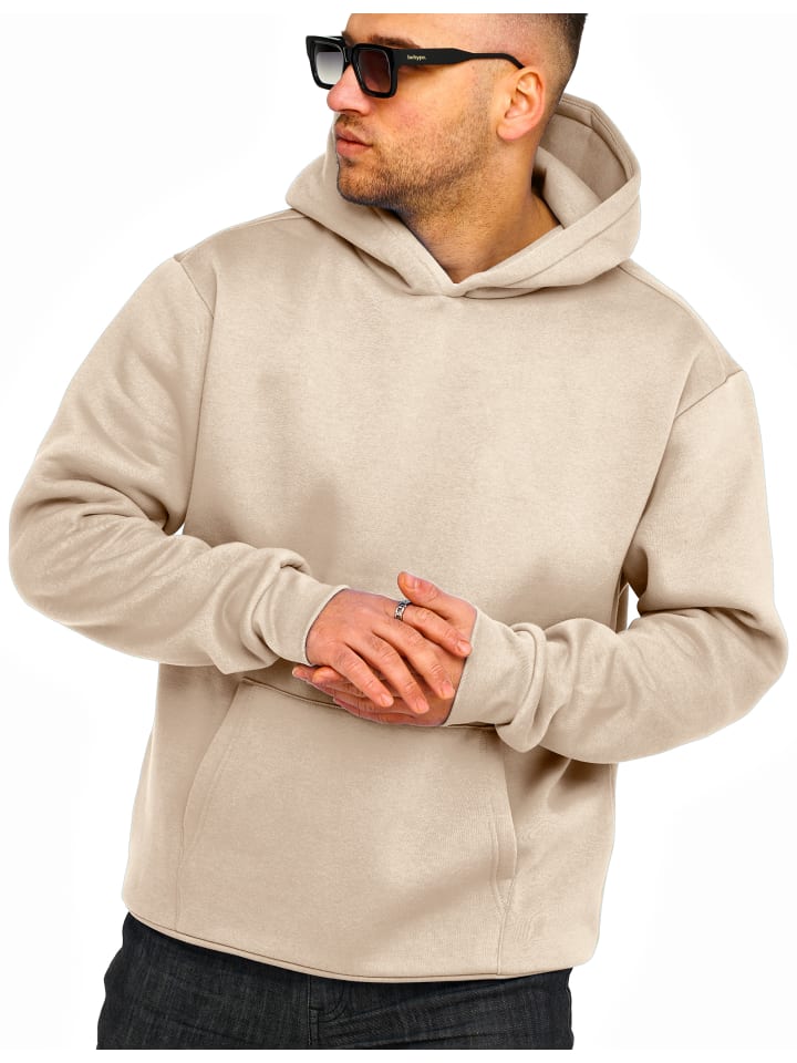 DAILY COTTON Kapuzenpullover - DCTALGAR Oversize Hoodie Sweatshirt in Taupe Light günstig kaufen