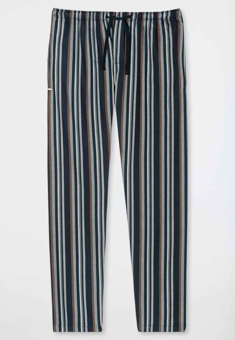 Loungehose lang Webware Organic Cotton Streifen mehrfarbig - Mix+Relax