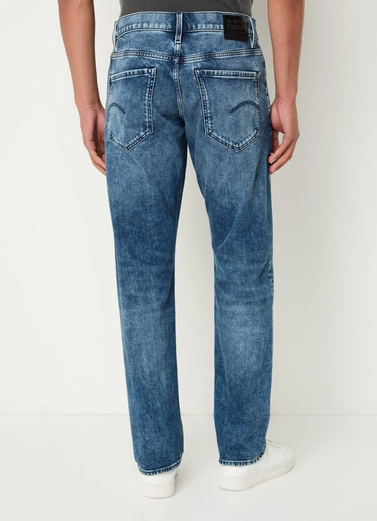 Jean G-Star RAW Mosa coupe droite, délavage foncé