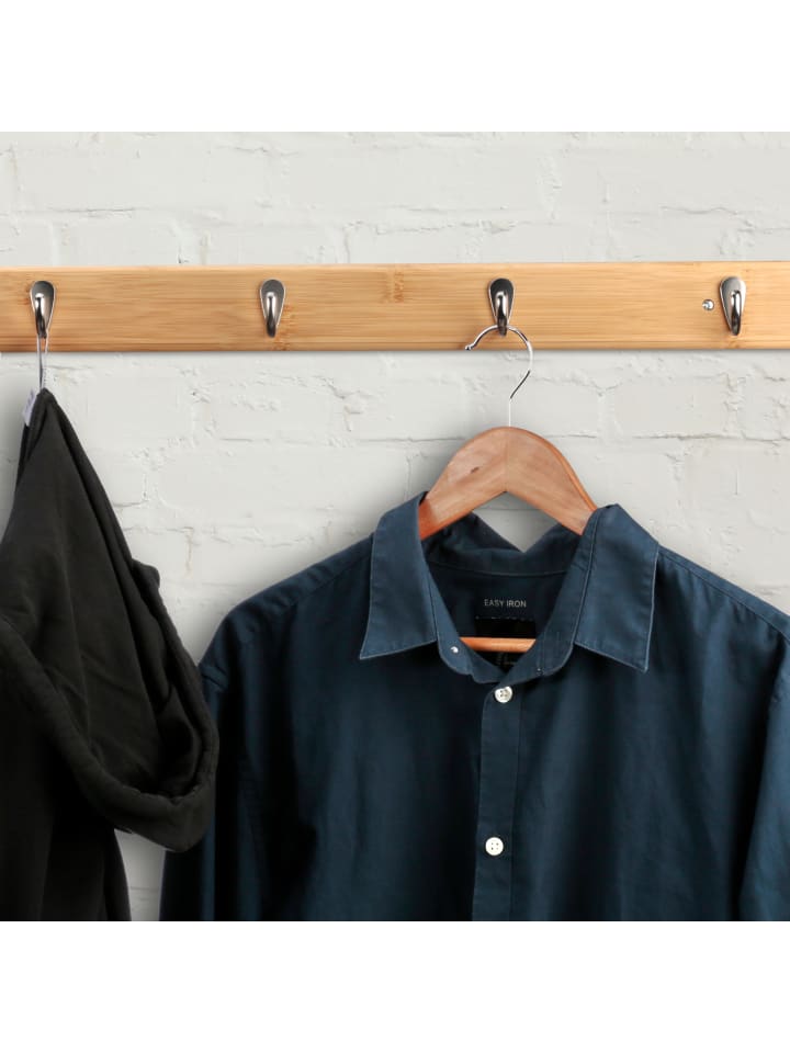 relaxdays Hakenleiste 6 Haken in Natur günstig kaufen onesize