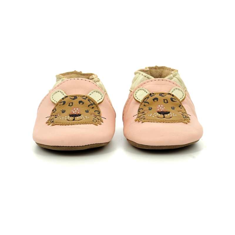Chaussons cuir tannage vegetal Leopardo