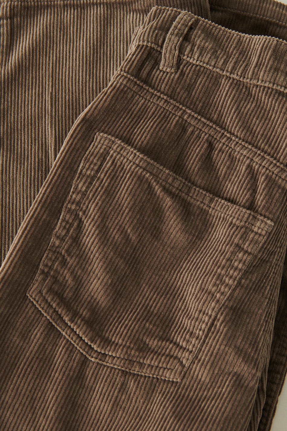 Straight cord trousers