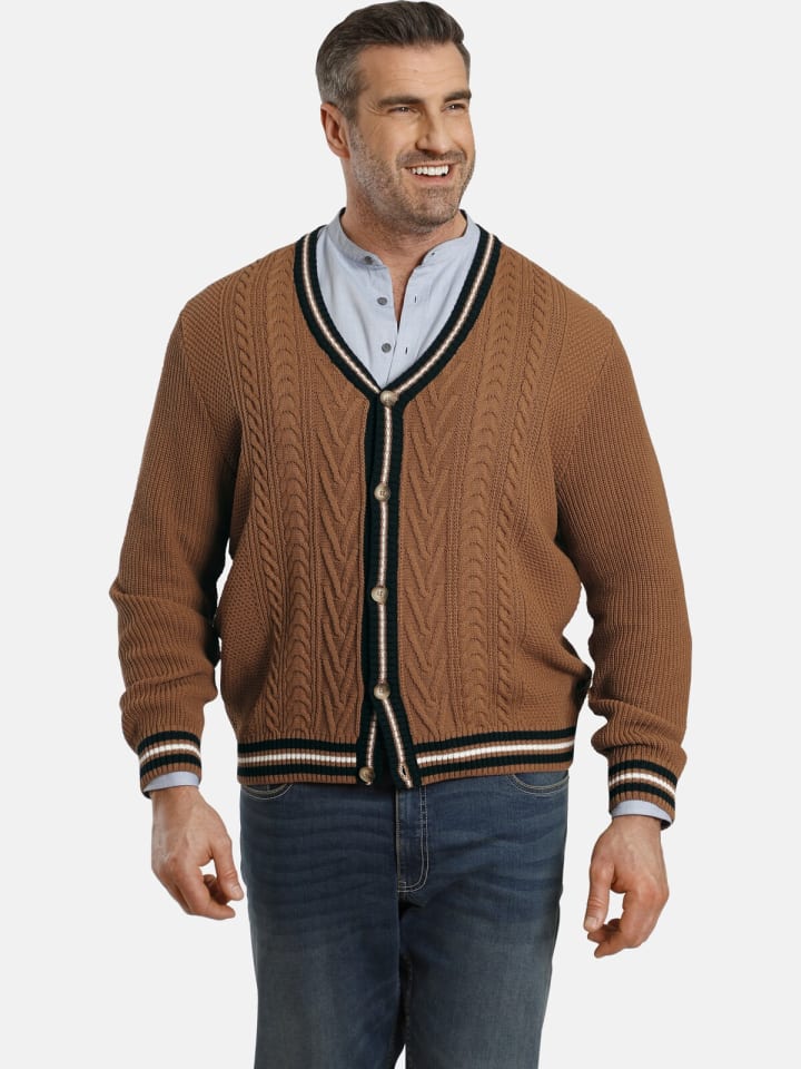 Charles Colby Strickjacke DUKE STARKS in cognac günstig kaufen