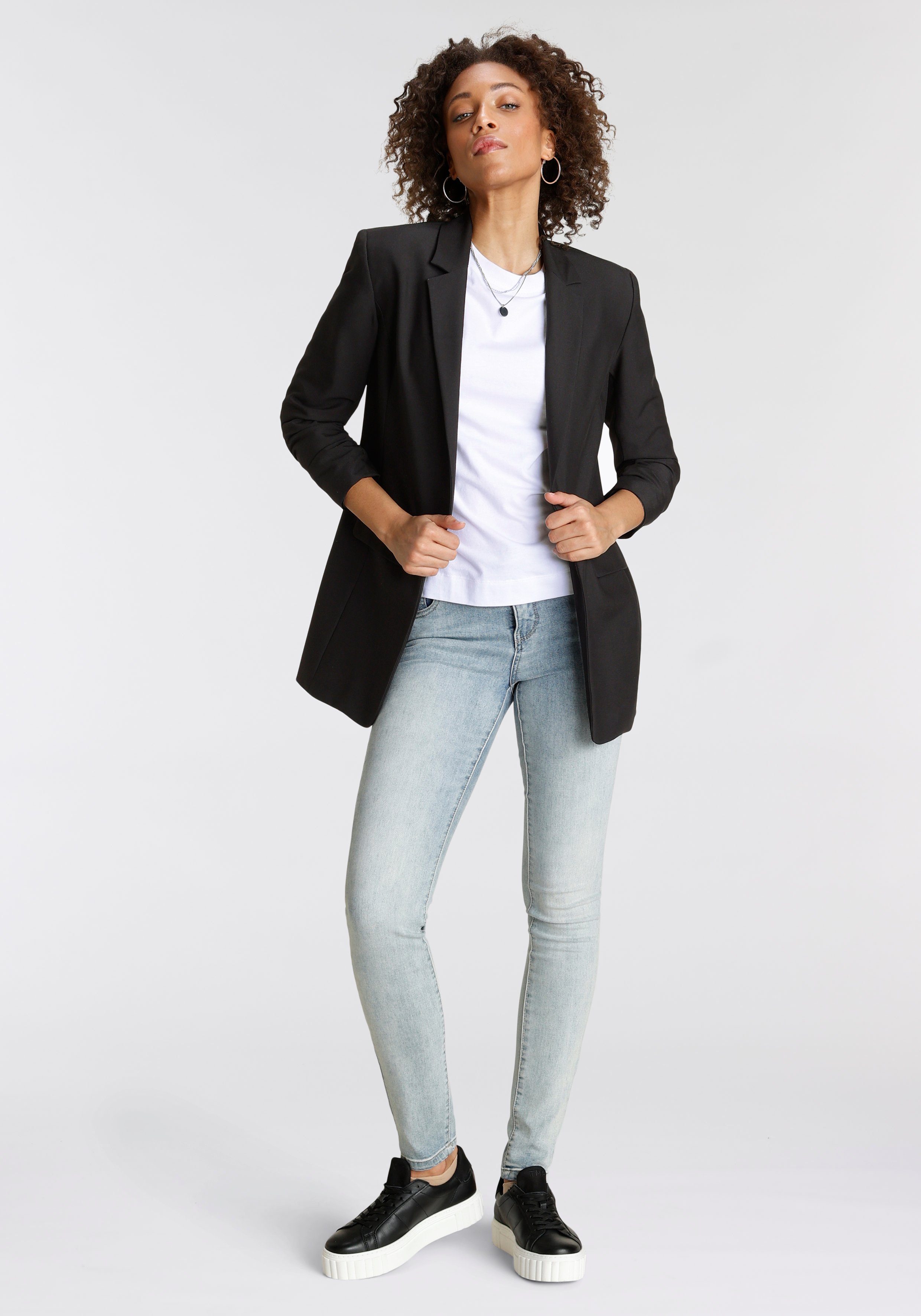 Tamaris Longblazer mit gerafften Ärmeln