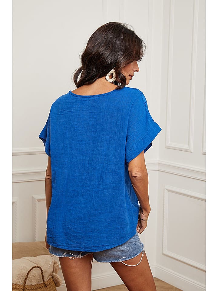 La Compagnie Du Lin Shirt in Blau günstig kaufen L