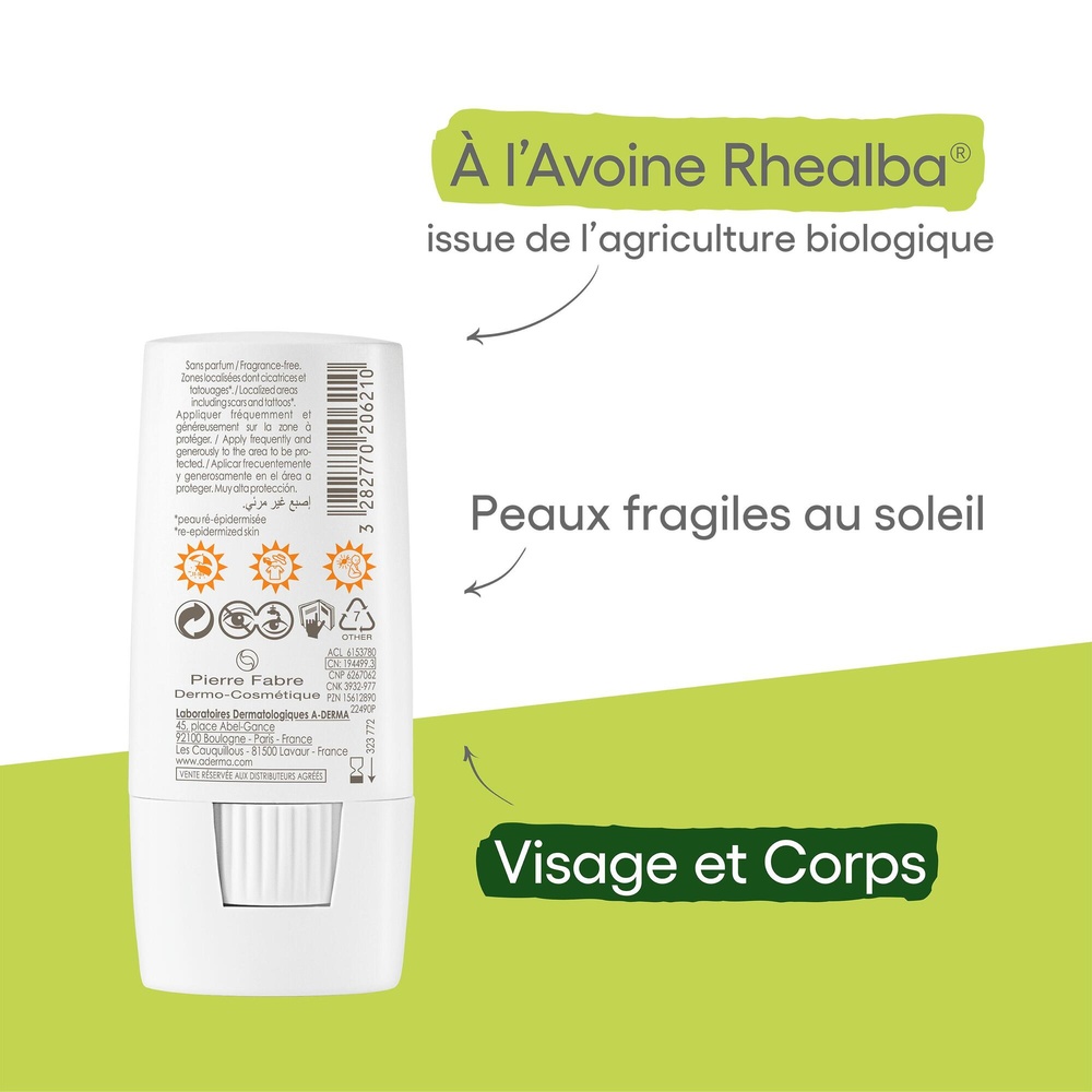 A-Derma PROTECT X-TREM - Stick invisible SPF 50+ Stick solaire