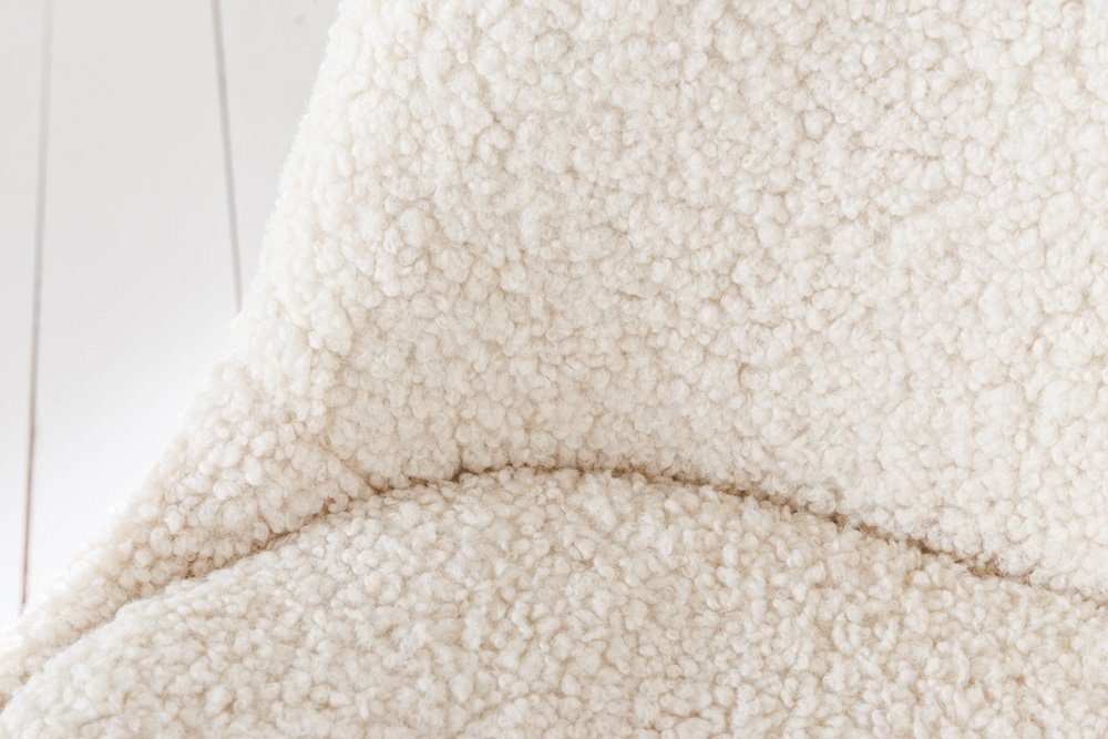riess-ambiente Stuhl SCANDINAVIA MEISTERSTÜCK creme / schwarz (Einzelartikel, 1 St), Esszimmer · Bouclé · Metall · Modern Design