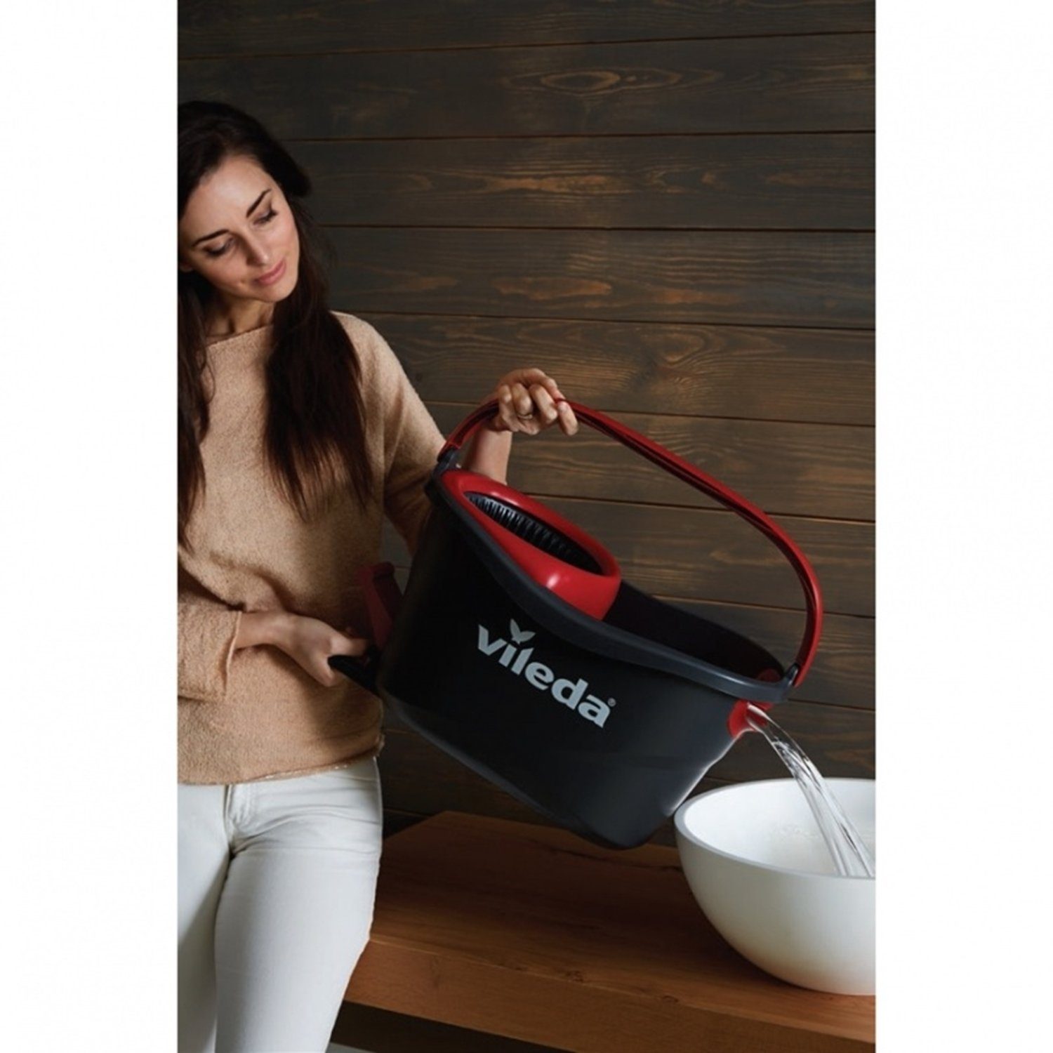Vileda Wischmopp 167751, Turbo 3in1 Mikrofaserbox Mopp und Eimer Set