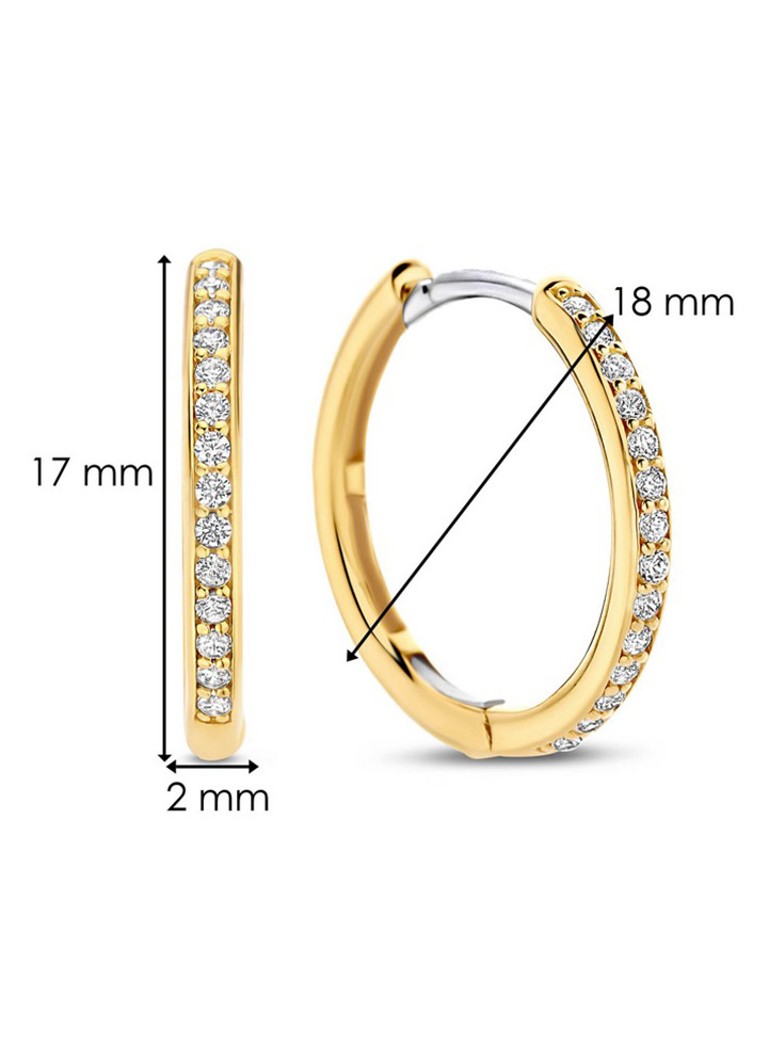 TI SENTO - Milano  Oorringen verguld 7959ZY