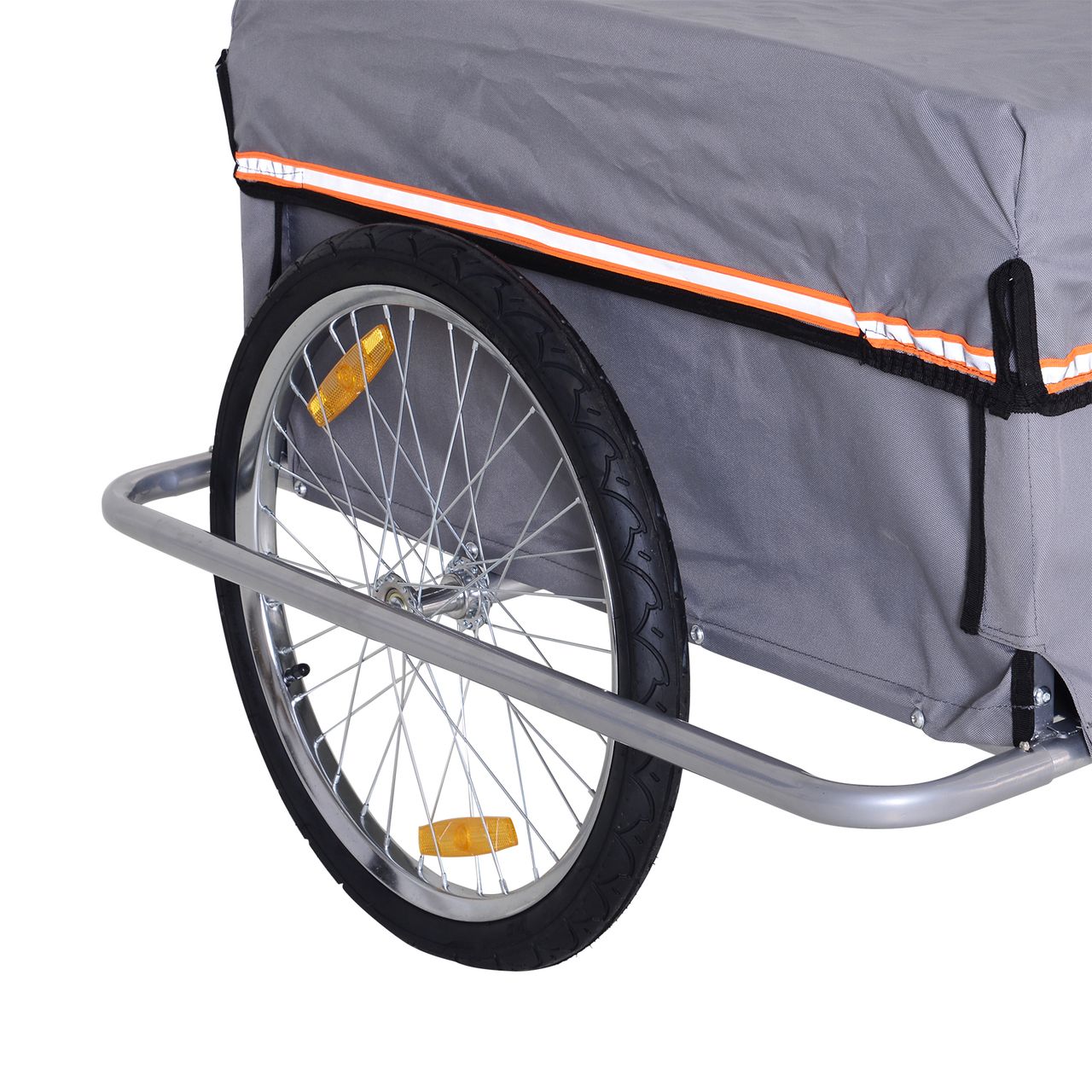 HOMCOM Transportanhänger Lastenanhänger Fahrrad Anhänge Fahrradanhänger
