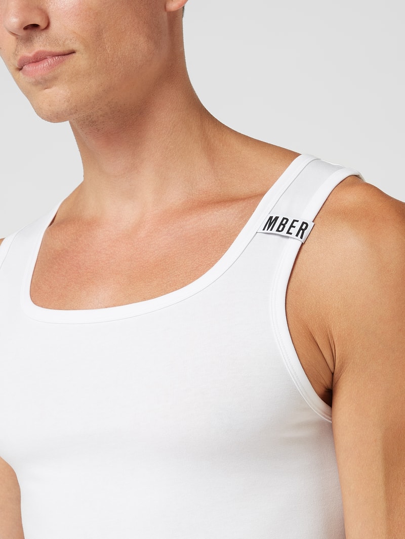 Tanktop mit Stretch-Anteil im 2er-Pack in weiß