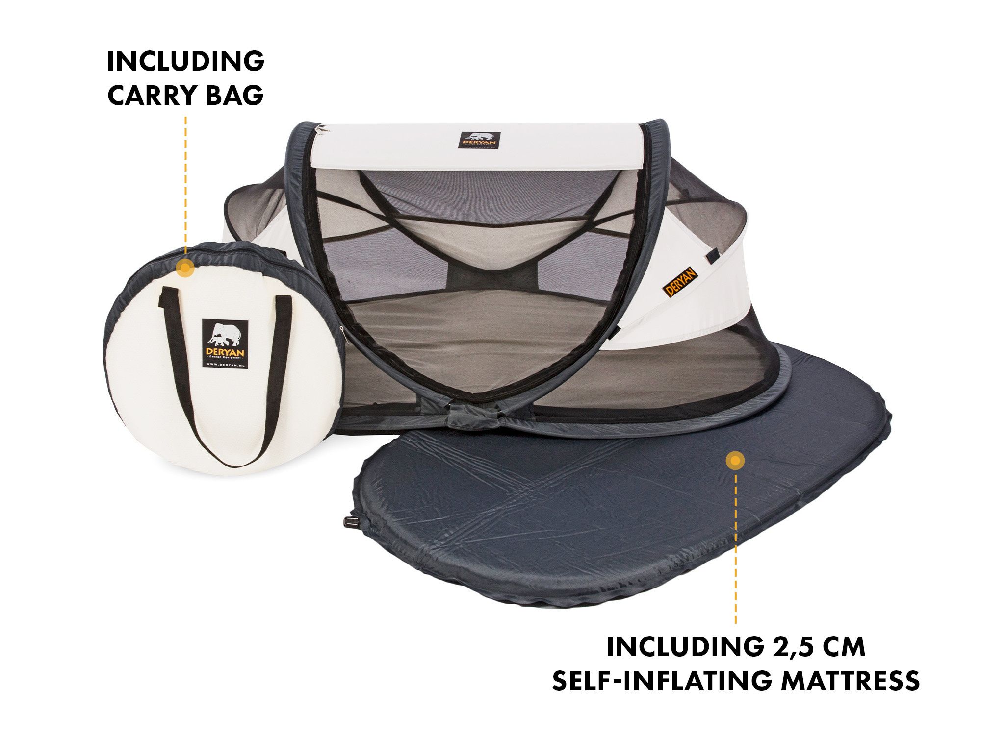 Deryan Baby Luxe Crème Campingbett