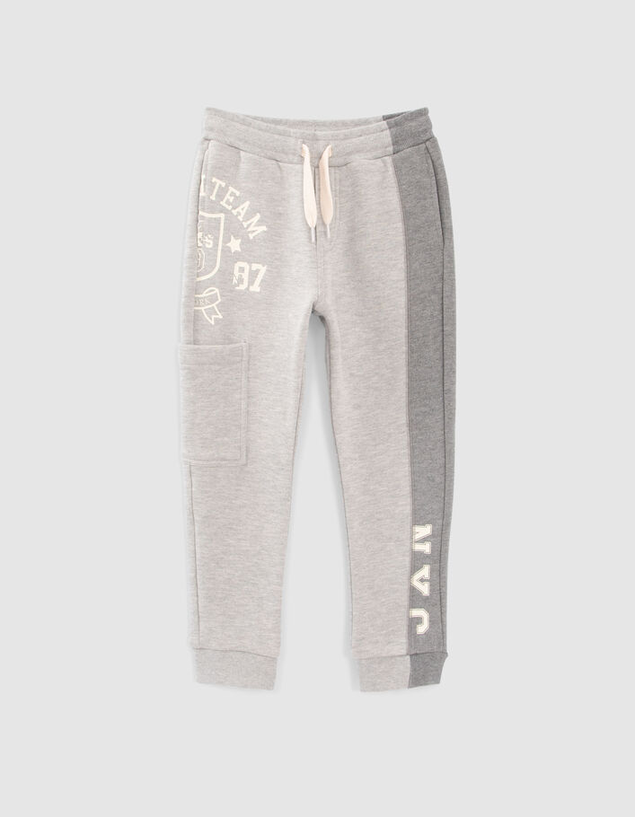 Jogging gris esprit battle avec bande gris foncé garçon
