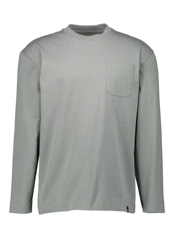 BOGGI MILANO, T-Shirt, Bio Baumwolle, grüngrau