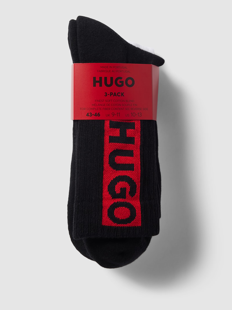 Socken mit Label-Stitching im 3er-Pack in weiß