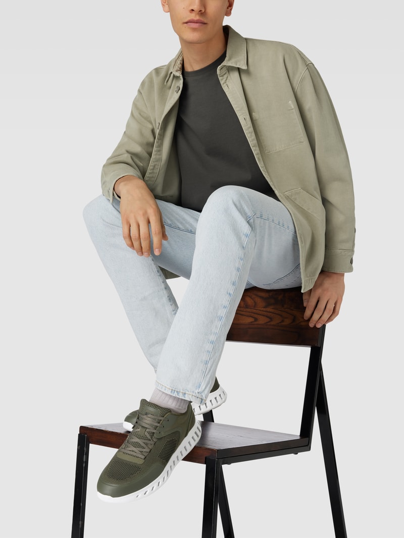 Sneaker mit Mesh-Besatz Modell 'OUTSTREAM' in khaki