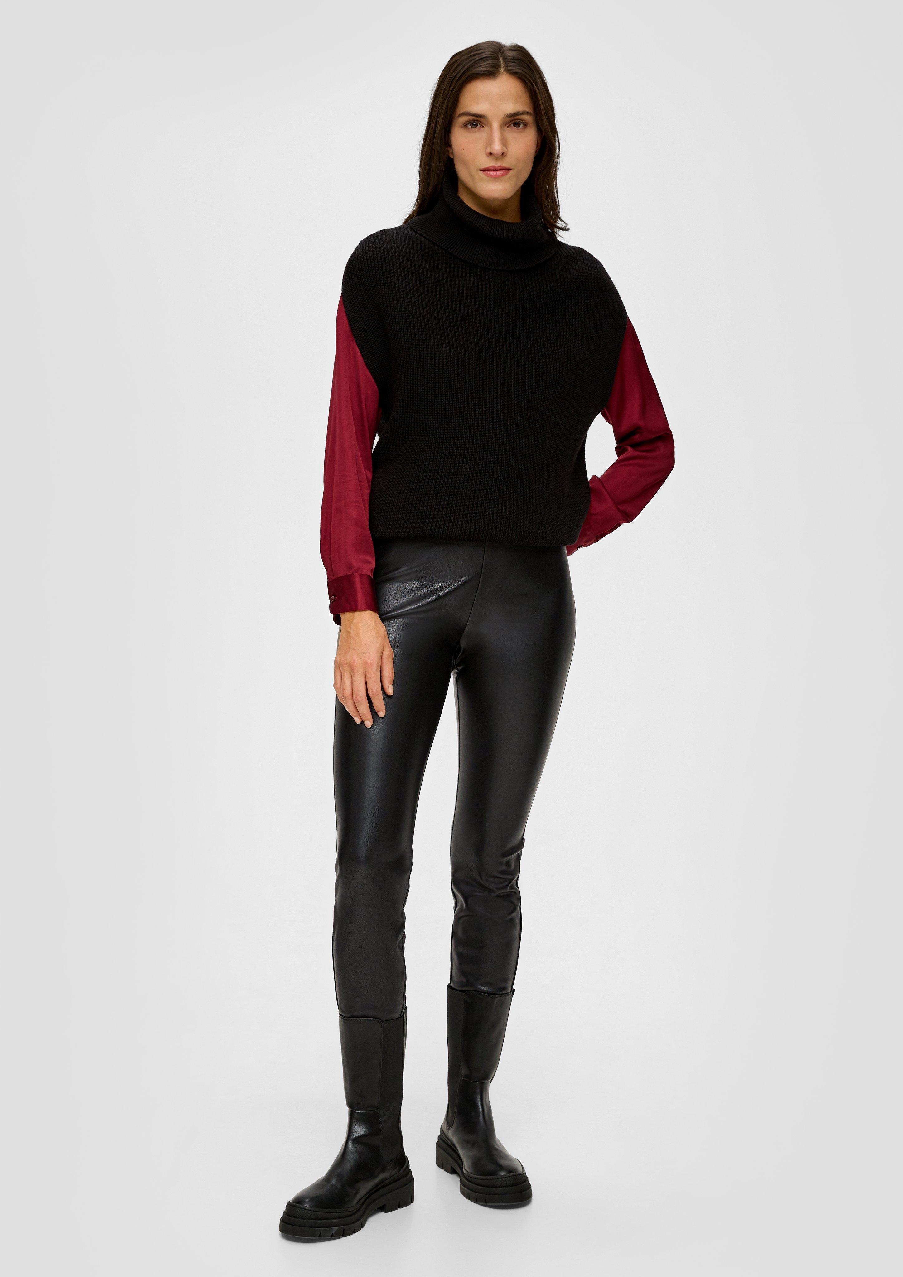 Extra Slim: Leggings in Leder-Optik  2139356-9999